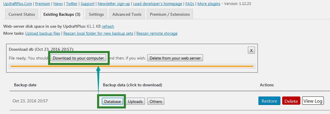 updraftplus自动备份