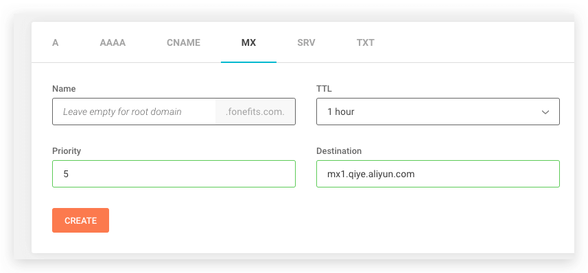 如何在siteground上添加mx邮箱记录