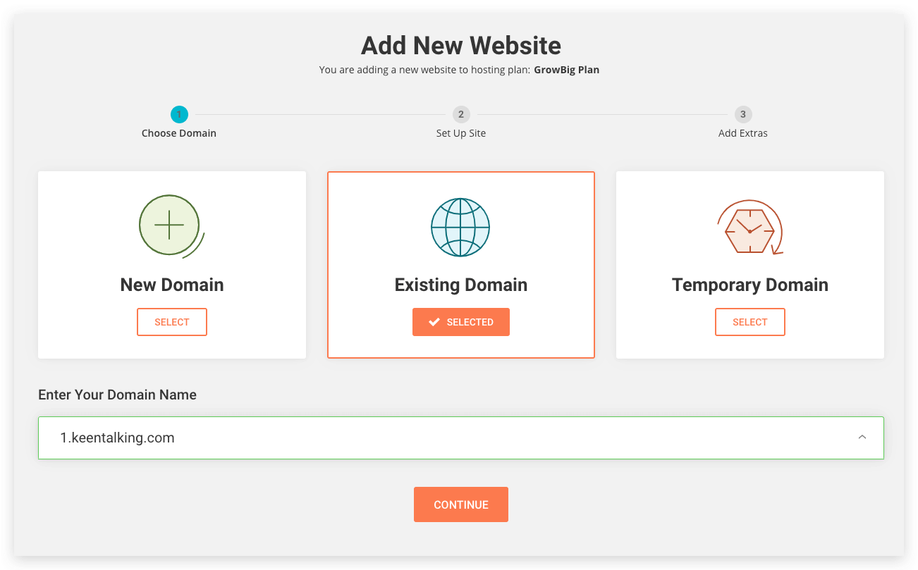 siteground新增网站安装wordpress