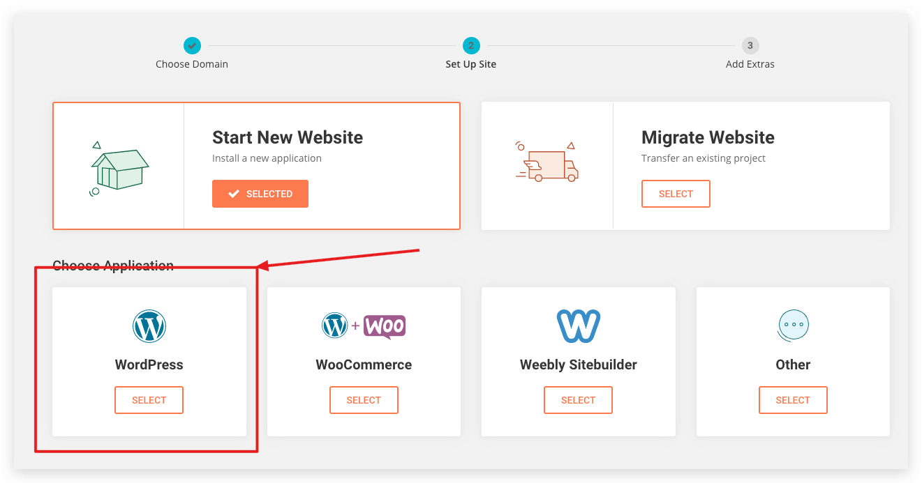 siteground新增网站安装wordpress