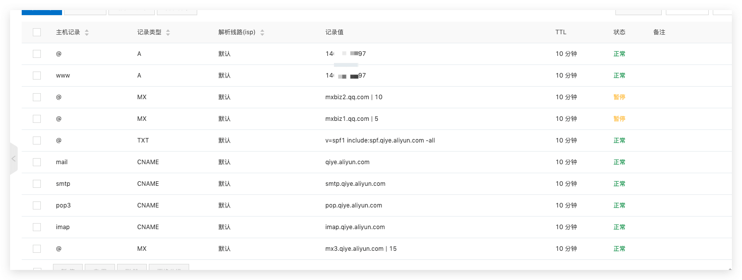 阿里云域名后台