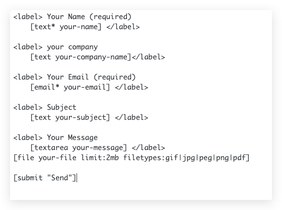 contact form 7 setting