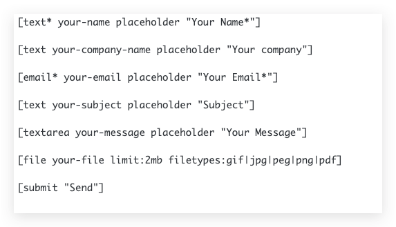 contact form 7 setting