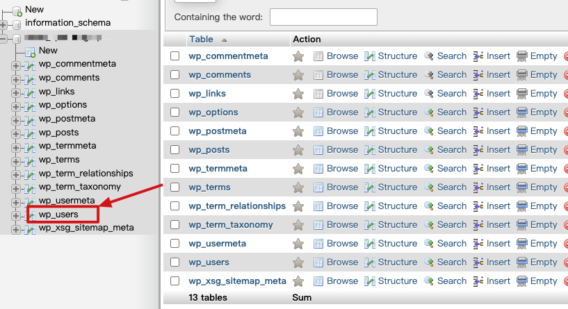 phpmyadmin change wordpress password